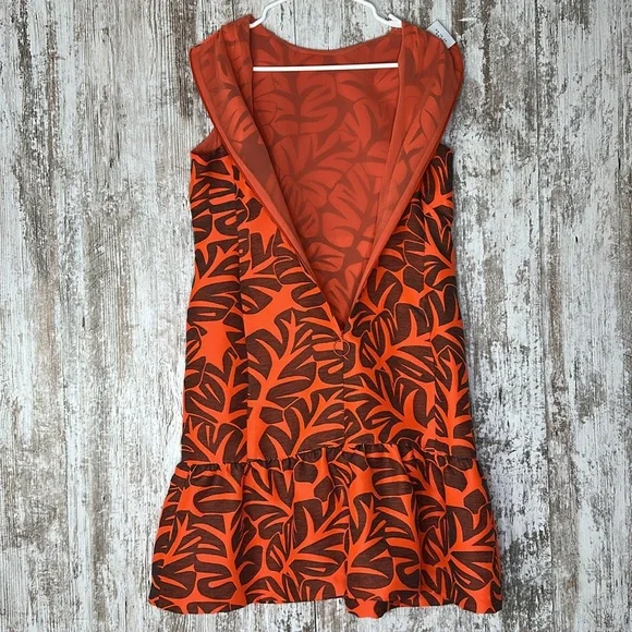 AKRIS PUNTO ORANGE FLARED HEM DRESS sz 10 - Picture 7 of 15